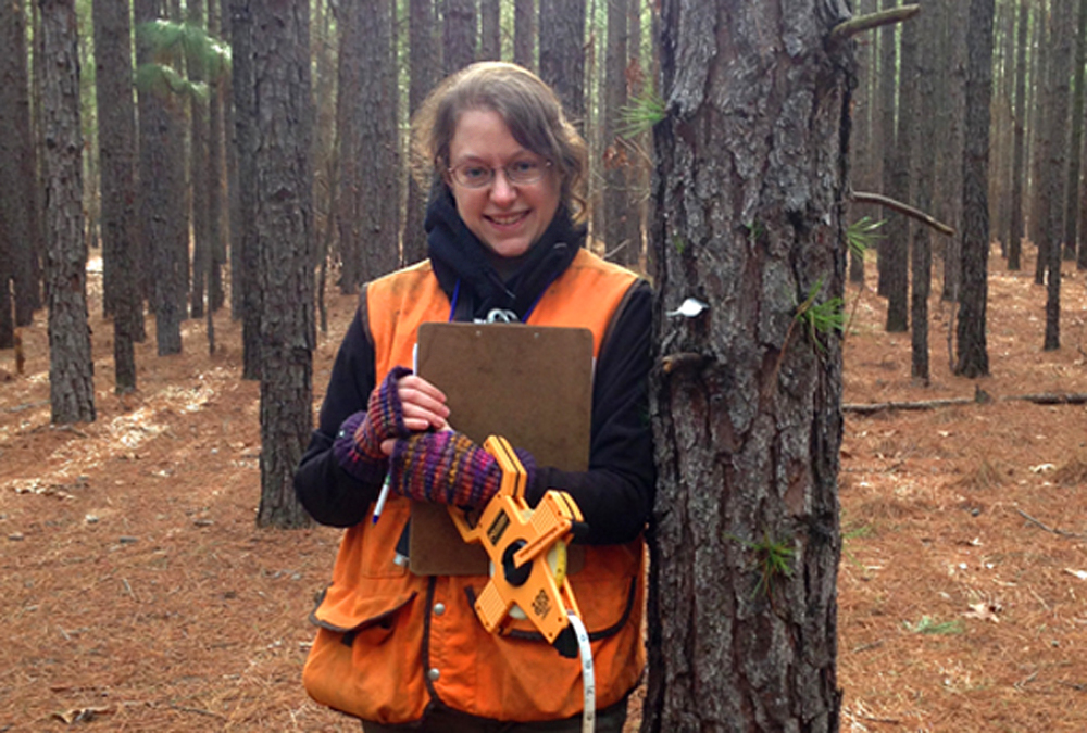 doing hands on work in forestry school