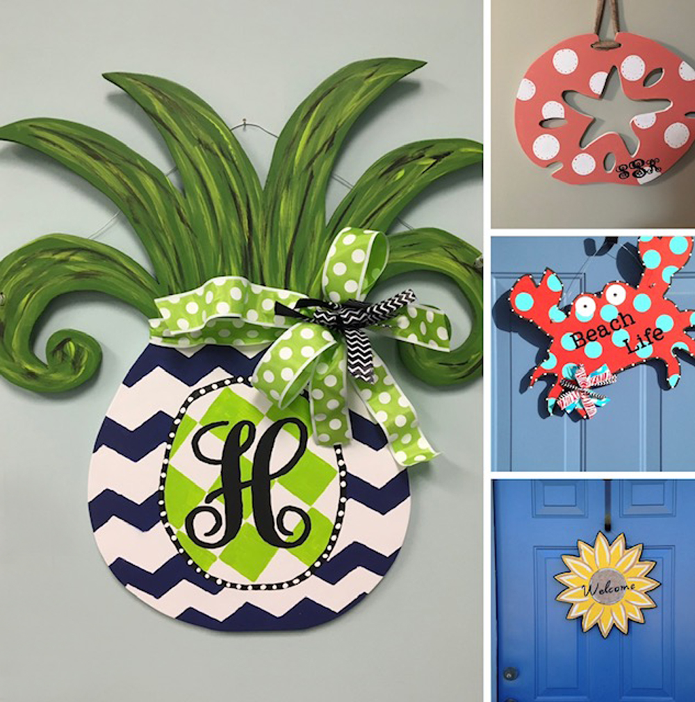 Homemade plywood door hangers