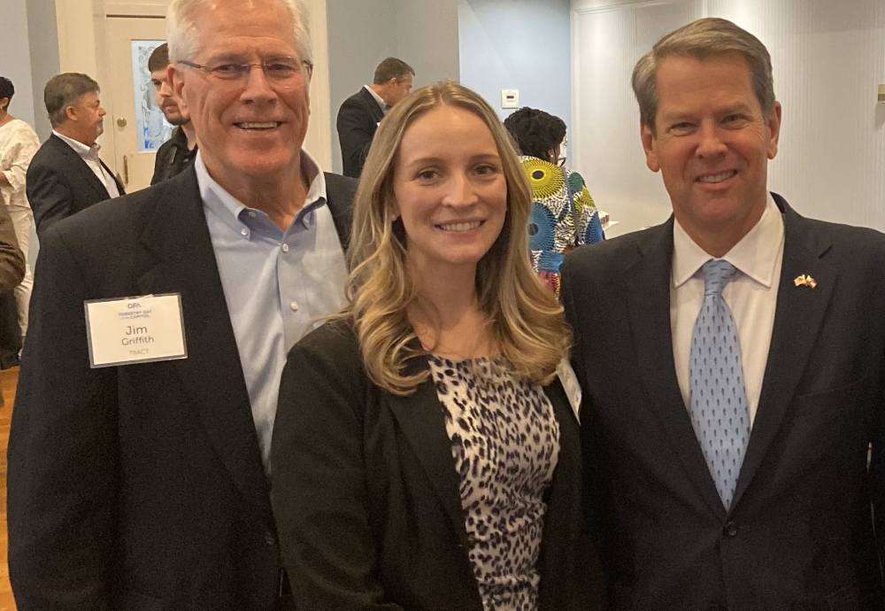 Shawn stands with Georgia Governor Brian Kemp and TRACT founder Jim Griffith.